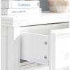 Modern 5-Drawer Dresser & Chest of Drawers, Farmhouse-Style Closet Organizer & Clothes Storage Cabinet for Living Room