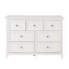 Modern 7-Drawer Dresser Cabinet, Farmhouse Style Chest of Drawers with Storage, Multi-Purpose Clothes Organizer for Living Room and Closet