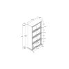 4-Tier Glass Display Cabinet with Flip-Up Glass Doors, Multi-Functional Curio Storage for Collectibles, Toy Figures & Books, Suitable as a Living Room Bookcase