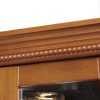 5-274.jpg Lighted Corner Curio Cabinet with Tempered Glass Doors, Adjustable Glass Shelves, Bead Bulb Included, Multi-Functional Display Cabinet with Glass Shelving & Bar Storage