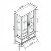 5-276.jpg Lighted Glass Curio Cabinet with Adjustable Glass Shelves, 2 Doors, 1 Drawer and Included Bulb