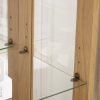 5-277.jpg 2-Door Curio Display Cabinet with Tempered Glass Doors, Mirrored Back Panel, Adjustable Shelves & Built-in Light, Light Bulb Included for Home & Office