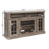 Modern Classic TV Media Stand, Entertainment Console for TVs Up to 65" with Open & Closed Storage