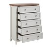 Modern 5-Drawer Dresser, Farmhouse Style Storage Cabinet for Clothes & Daily Essentials, Perfect for Living Room Organization
