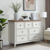 Modern & Farmhouse 7-Drawer Dresser, Chest of Drawers Closet Organizer for Clothes Storage in Living Room