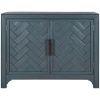 5-33.jpg 40'' Modern Storage Cabinet with Uniquely Designed Doors & 1 Adjustable Shelf, Suitable for Living Room, Study and Multiple Home Spaces