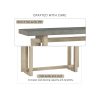 5-34.jpg 59.1'' Painted Entryway Console Table with Pine Veneer, Unique Triple Rectangle Design, Thick Solid Pine Wood Legs, Extra Long Sofa Table for Hallway, Living Room & Kitchen