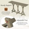 59.8'' Wooden Console Table with Oak Veneer Tabletop, Farmhouse Entryway Table with Slender Curved Rubber Wood Legs, Ideal for Living Room, Entryway, Hallway and Dining Areas