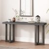 Geometric Design Console Table with Sturdy Solid Pine Wood Legs, Perfect for Entryway, Hallway, Living Room and Bedroom