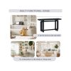 59.1'' Extra Long Painted Console Table with Pine Veneer, Unique Triple Rectangle Design and Thick Pine Wood Legs, Versatile for Entryway, Living Room and Kitchen