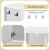55.1'' Storage Sideboard with 4 Doors, Multifunctional Buffet Cabinet with Open Shelf & 2-Tier Adjustable Shelves, Modern Storage Cupboard Built-in Double Hooks, Perfect for Living Room, Hallway, Dining Area and Office
