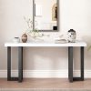 Geometric Design Console Table with Solid Pine Wood Legs, Suitable for Entryway, Hallway, Living Room and Bedroom