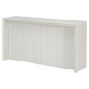 Simple Entryway Table with Acacia Wood Veneer & Wavy Design C Ideal for Study, Entryway, Hallway, Living Room & Foyer