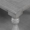 Vintage Coffee Table with Artistic Vase Column Legs & Premium Pine Veneer, Timeless Charm for Living Room and Study