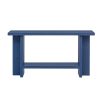60'' Console Table with Ash Veneer & T-Shaped Legs, Minimalist Entryway Table with Large Top & Bottom Shelf, 120lbs Weight Capacity for Living Room, Hallway and Foyer