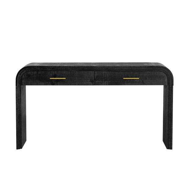 Unique Retro Open-Design Console Table with 2 Top Drawers, Suitable for Entryway, Dining Room and Living Room