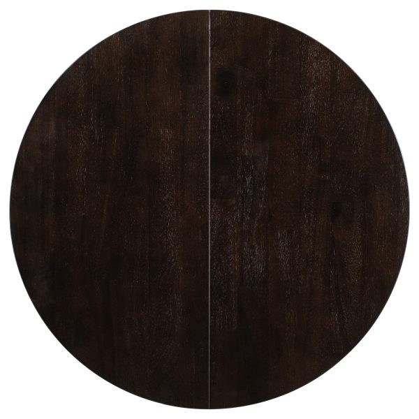 Farmhouse Round Extendable Dining Table with 16-Inch Leaf C Wood Kitchen Dining Table