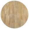 Farmhouse Round Extendable Dining Table with 16" Removable Leaf, Wooden Kitchen Table